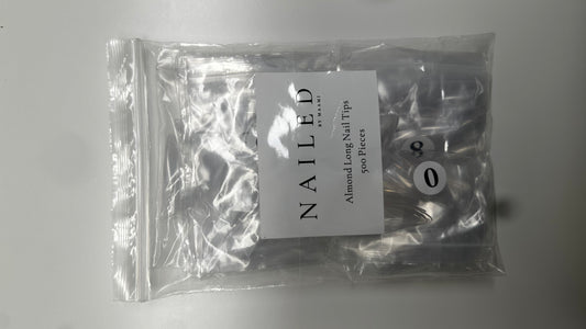 ALMOND LONG NAIL TIPS (bags)
