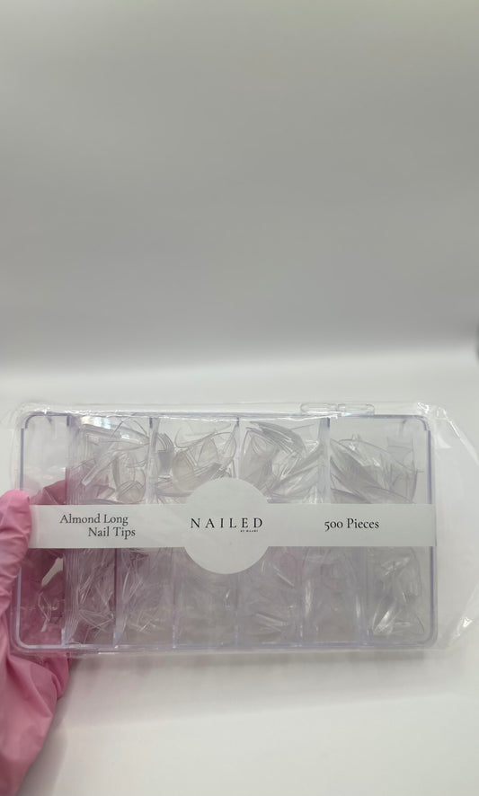 ALMOND LONG NAIL TIPS